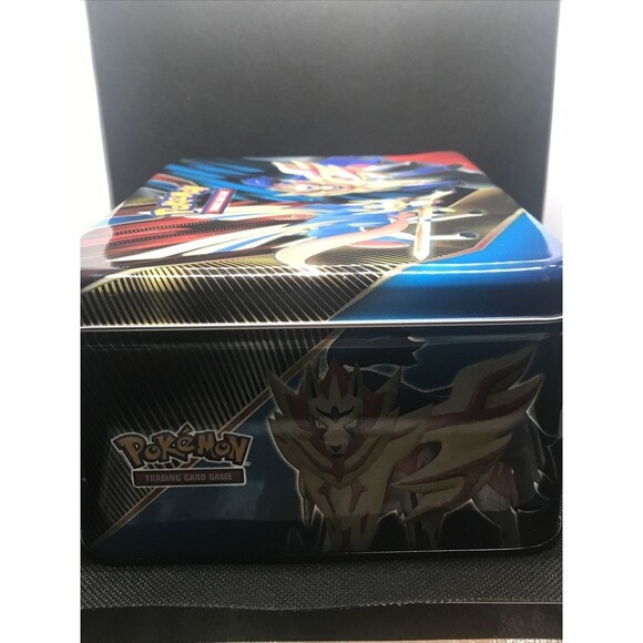 Pokemon Collectors Chest Metal Lunch Box Tin Zacian Zamazenta Sword Shield - Picture 6 of 7